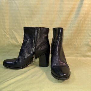 Brand New Black Leather Ankle Boots